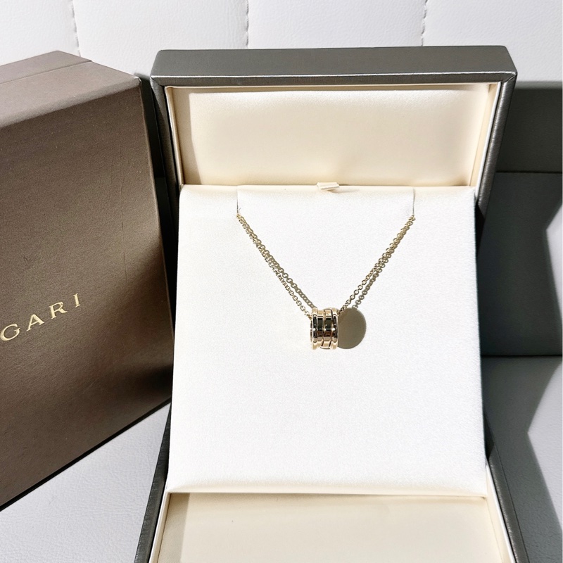 Bvlgari寶格麗 B.ZERO1 系列，18K 黃金 彈簧項鍊-0