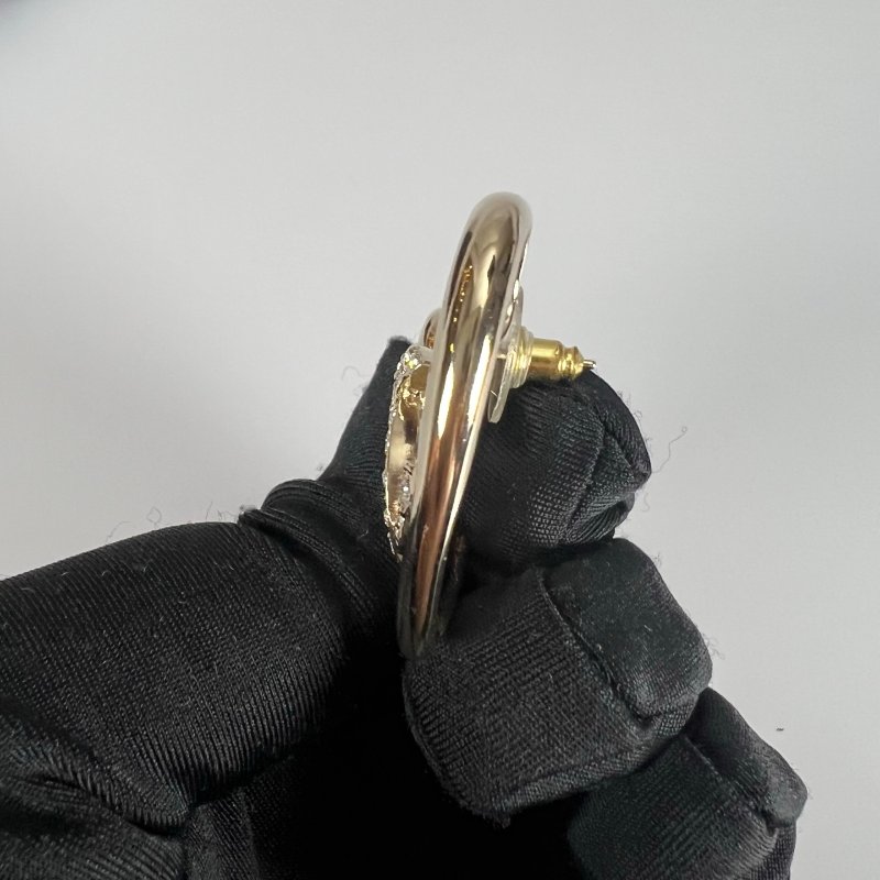 CHANEL F23/C 愛心造型小顆水鑽耳環-6