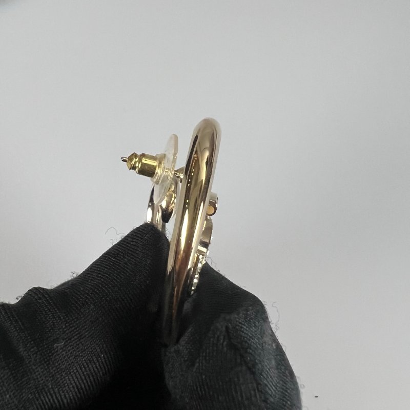 CHANEL F23/C 愛心造型小顆水鑽耳環-7