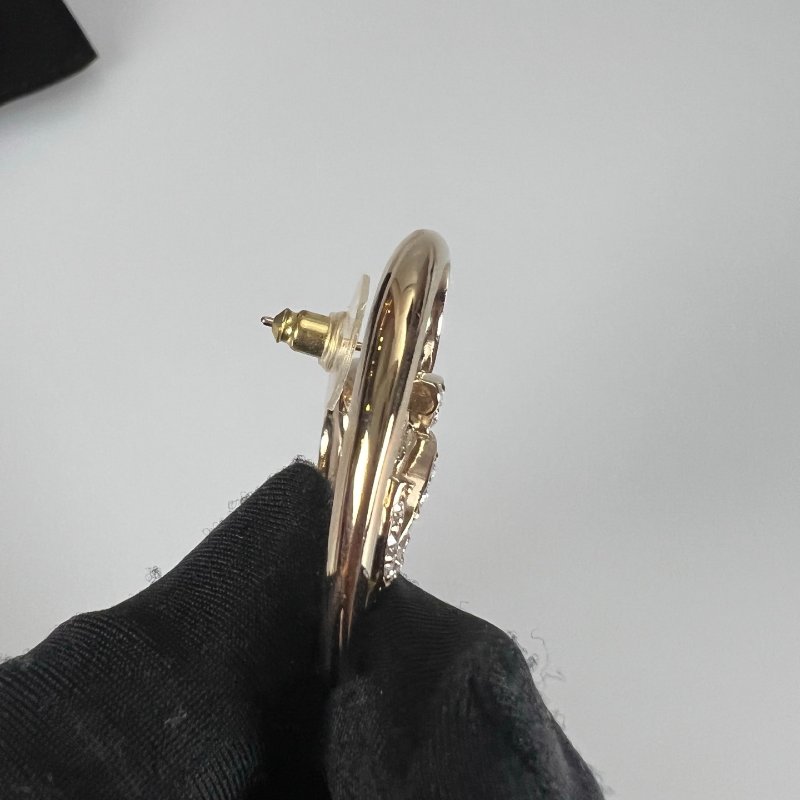 CHANEL F23/C 愛心造型小顆水鑽耳環-8