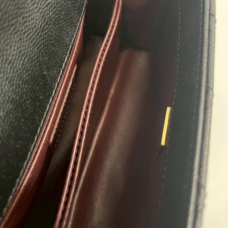 Chanel coco handle24 黑金 荔枝牛 晶片款-8