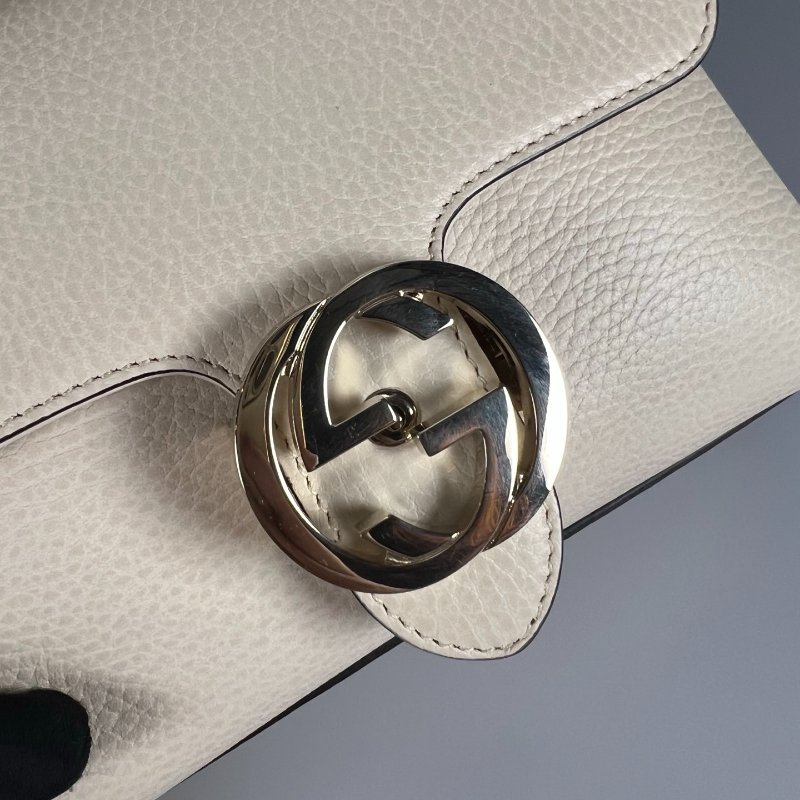 GUCCI 607720 白鐵牌三層肩背包-8