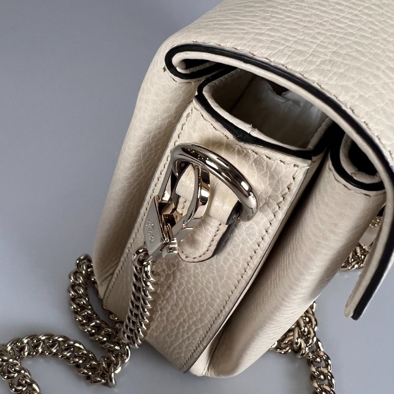 GUCCI 607720 白鐵牌三層肩背包-10