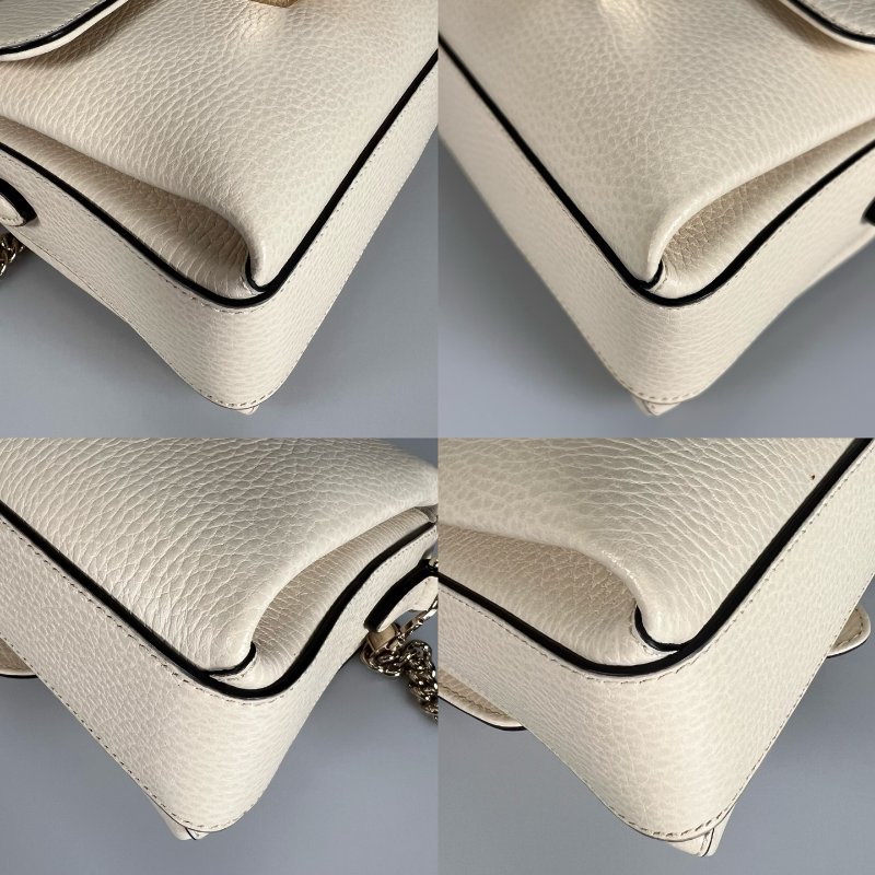 GUCCI 607720 白鐵牌三層肩背包-13