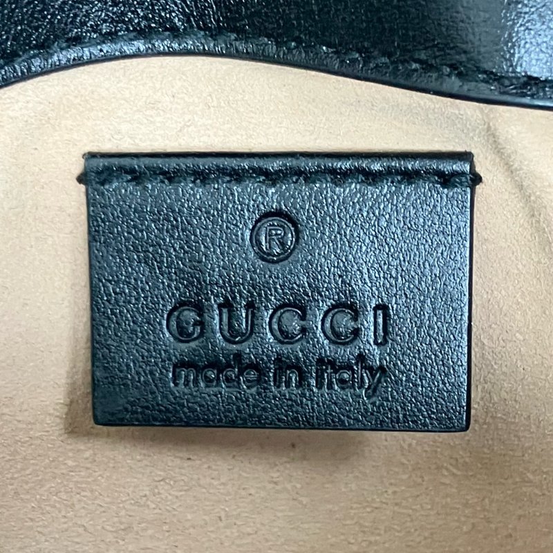 ☆ Gucci 古馳 Black Calfskin GG Marmont Chain Crossbody Bag 476433 黑色小牛皮鎖鏈斜背袋 - 267005809-19