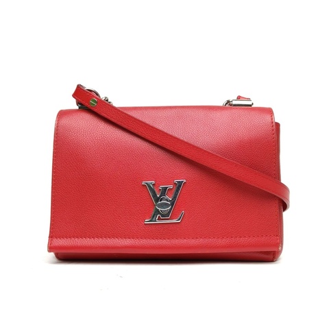 LOUIS VUITTON LockmeIIBB紅色牛皮銀扣2016