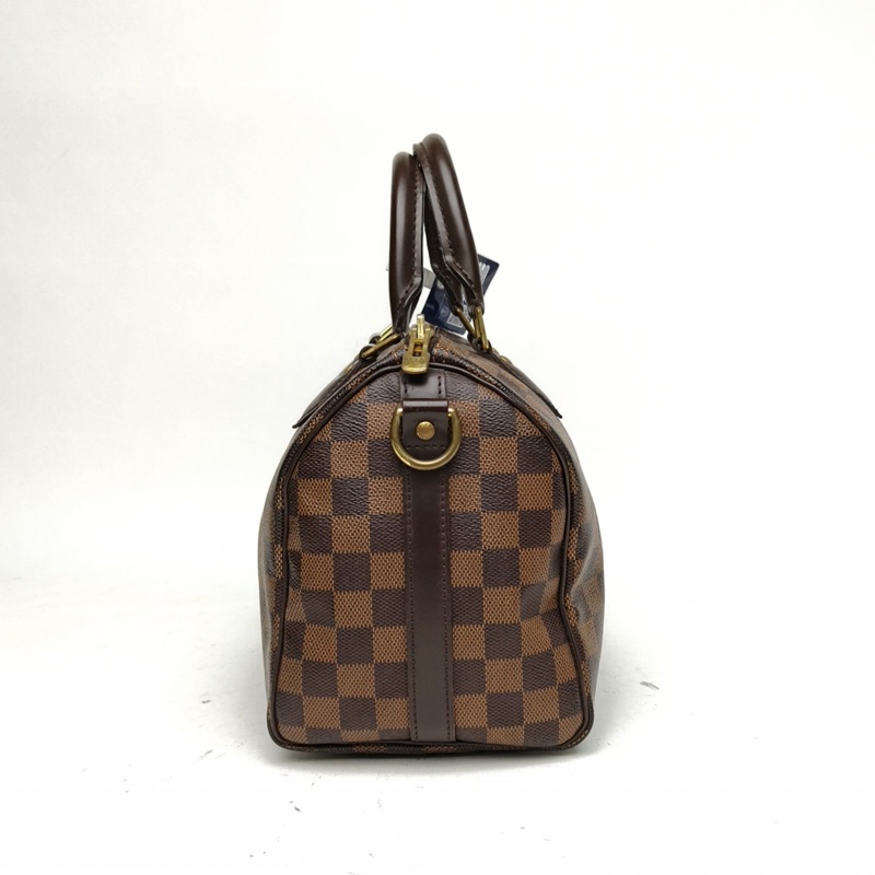 LOUIS VUITTON Speedy25配肩帶棕色棋盤格PVC2018-1