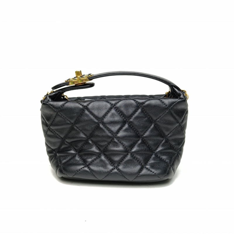 CHANEL 19BAGHobo飯盒包黑色羊皮29開金扣-2