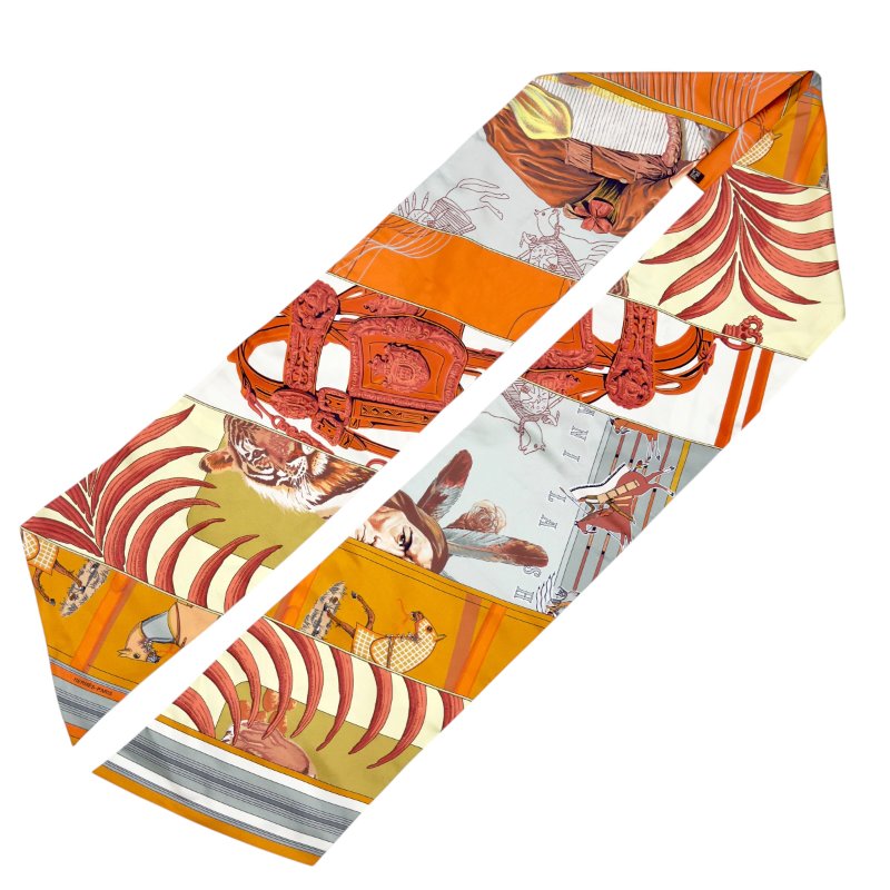 HERMES Carre en Carres Maxi Twilly 長絲巾-3