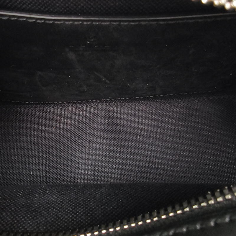 GUCCI 黑色PVC銀扣黑花相機包小號24-4