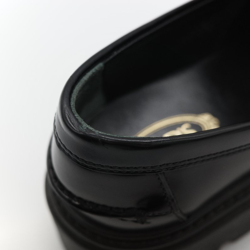 Tod’s 托德斯 Kate 經典黑色 拋光小牛皮 金屬鏈條扣飾 增高厚底樂福鞋-16