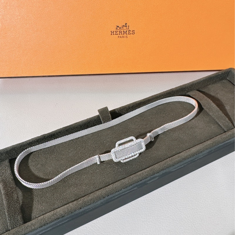 Hermes愛馬仕 Attelage高定珠寶，白金滿鑽手鍊/頸鏈/chocker ，SH 碼-4