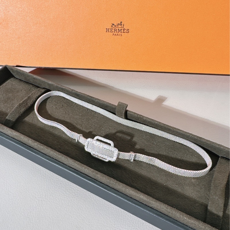 Hermes愛馬仕 Attelage高定珠寶，白金滿鑽手鍊/頸鏈/chocker ，SH 碼-5
