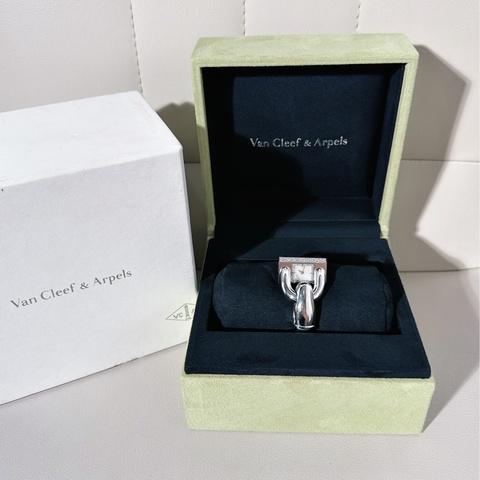 VCA 梵克雅寶 Cadenas系列 白金鑲鑽石英腕表