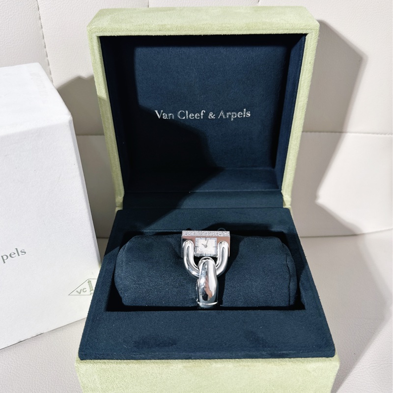 VCA 梵克雅寶 Cadenas系列 白金鑲鑽石英腕表-1