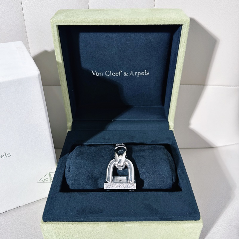 VCA 梵克雅寶 Cadenas系列 白金鑲鑽石英腕表-2