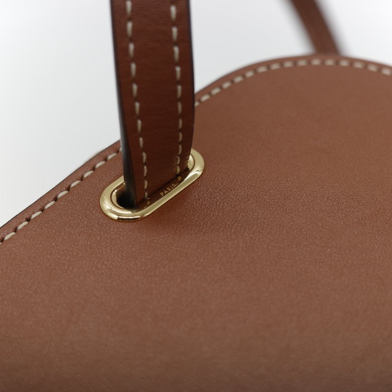 Celine 思琳 Cuir Triomphe 經典焦糖色 棕色 平滑小牛皮 浮雕凱旋門標誌 小號方型硬箱包-11