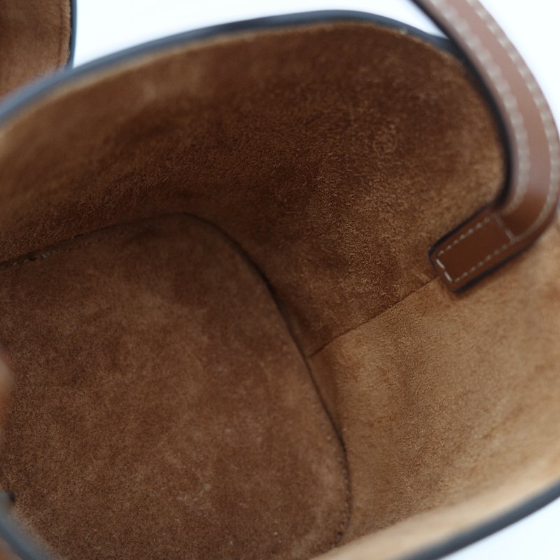 Celine 思琳 Cuir Triomphe 經典焦糖色 棕色 平滑小牛皮 浮雕凱旋門標誌 小號方型硬箱包-20
