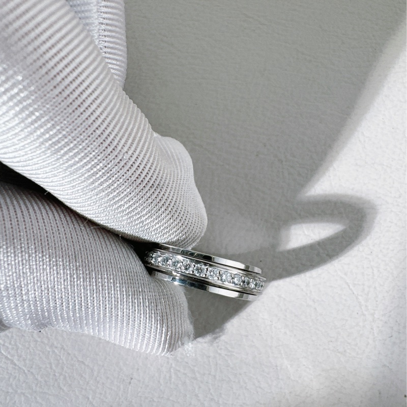 Piaget伯爵 Possession系列 時來運轉 白金寬版戒指，47 碼-5