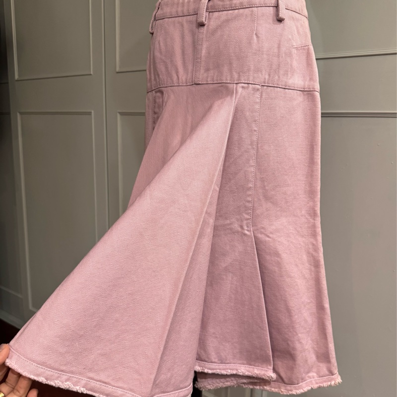 《新歡舊愛》全新正品LV路易威登紫粉紅色A幅中長版裙40適合M~L-3