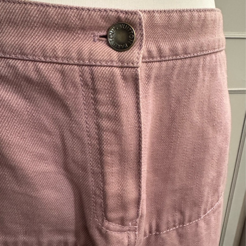 《新歡舊愛》全新正品LV路易威登紫粉紅色A幅中長版裙40適合M~L-5