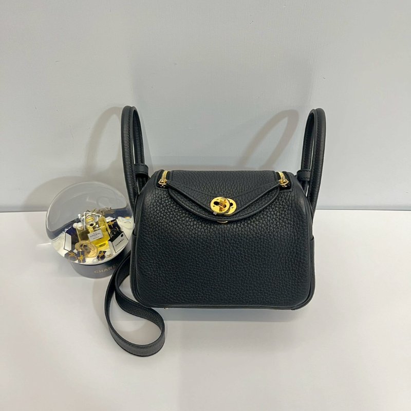 Hermes Mini Lindy 二代 黑金 全新 K 刻-0