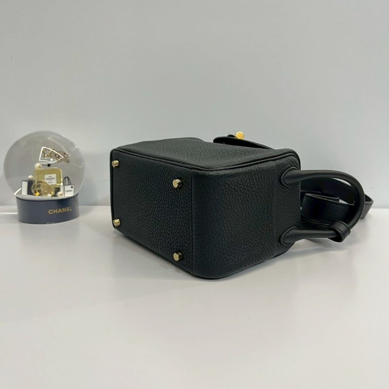 Hermes Mini Lindy 二代 黑金 全新 K 刻-5