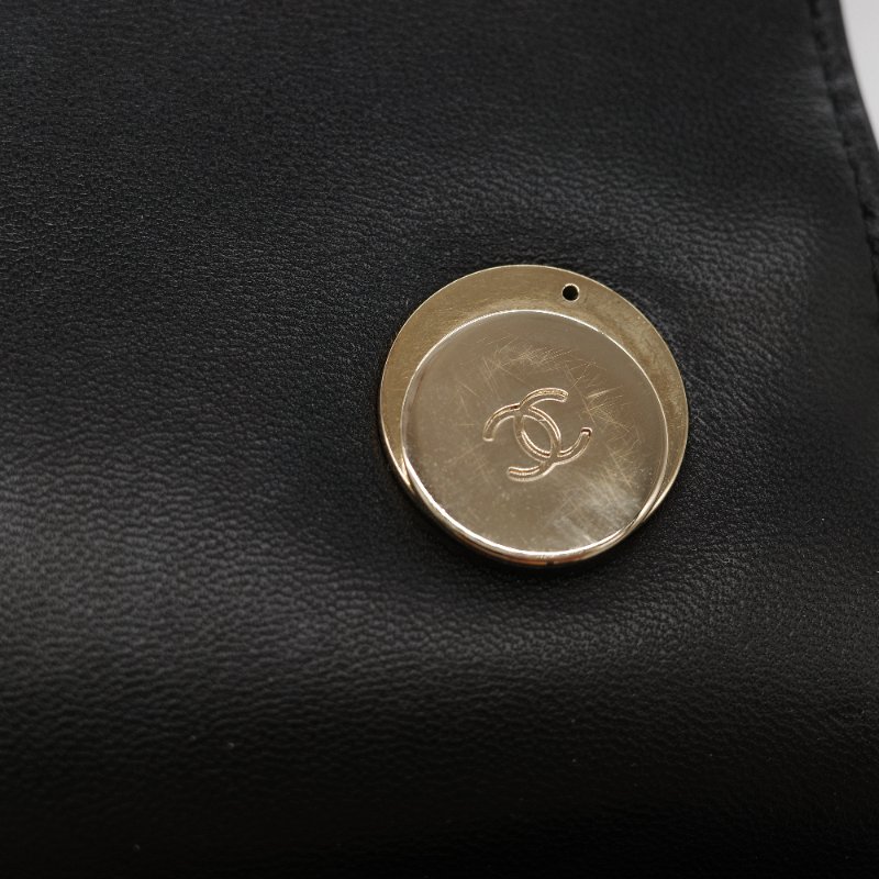 Chanel 香奈兒 Trendy CC 手把經典黑色 菱格紋絎縫 小羊皮 翻蓋式兩用包 肩背包 斜背包手提包-25