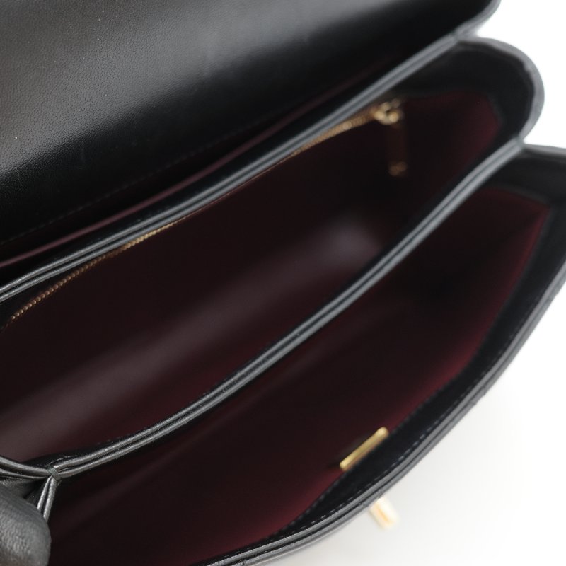 Chanel 香奈兒 Trendy CC 手把經典黑色 菱格紋絎縫 小羊皮 翻蓋式兩用包 肩背包 斜背包手提包-28