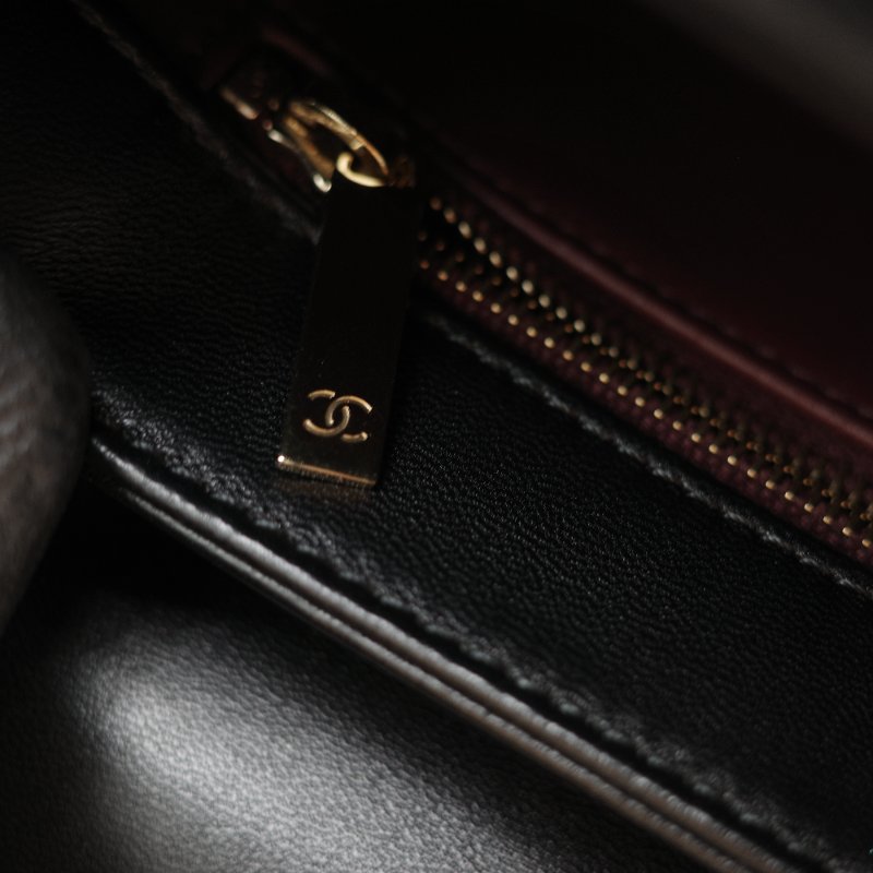 Chanel 香奈兒 Trendy CC 手把經典黑色 菱格紋絎縫 小羊皮 翻蓋式兩用包 肩背包 斜背包手提包-33