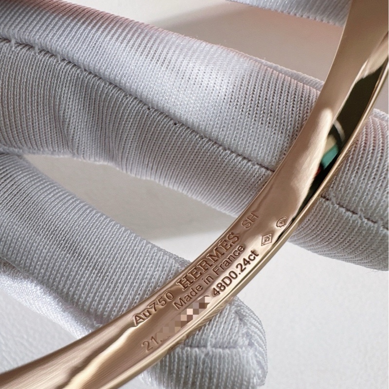 Hermes愛馬仕 Chien Collier de Chien 18K玫瑰金鑲鑽 CDC手鐲 ，SH 小號-6