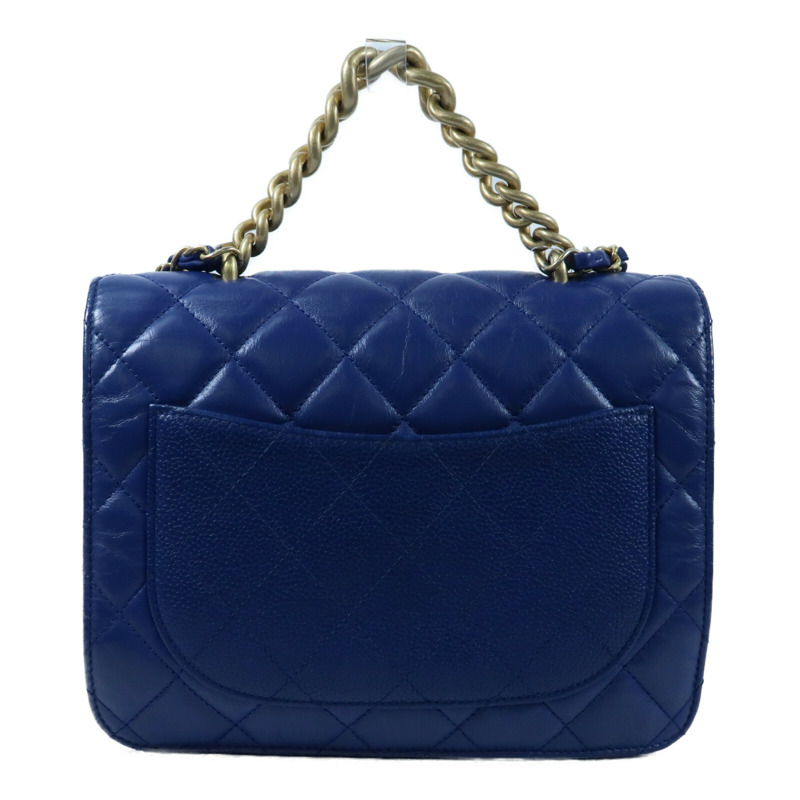 CHANEL 牛皮皮革2 Way Shoulder Bag金扣鏈帶手挽肩背兩用袋-1