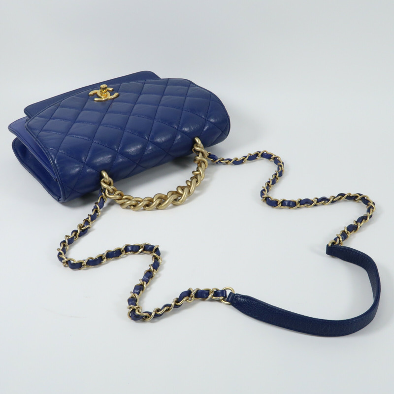 CHANEL 牛皮皮革2 Way Shoulder Bag金扣鏈帶手挽肩背兩用袋-4