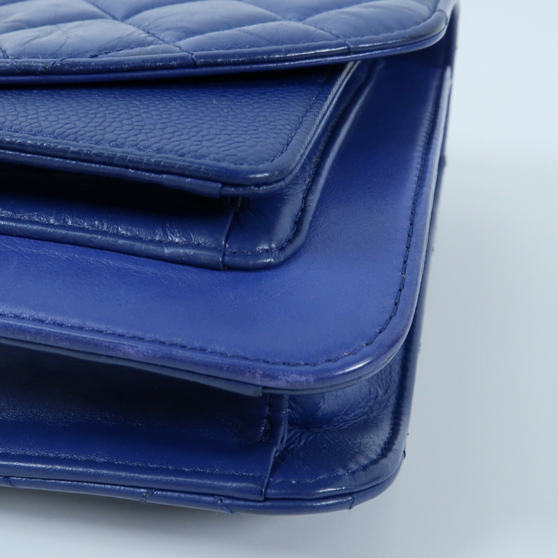 CHANEL 牛皮皮革2 Way Shoulder Bag金扣鏈帶手挽肩背兩用袋-7
