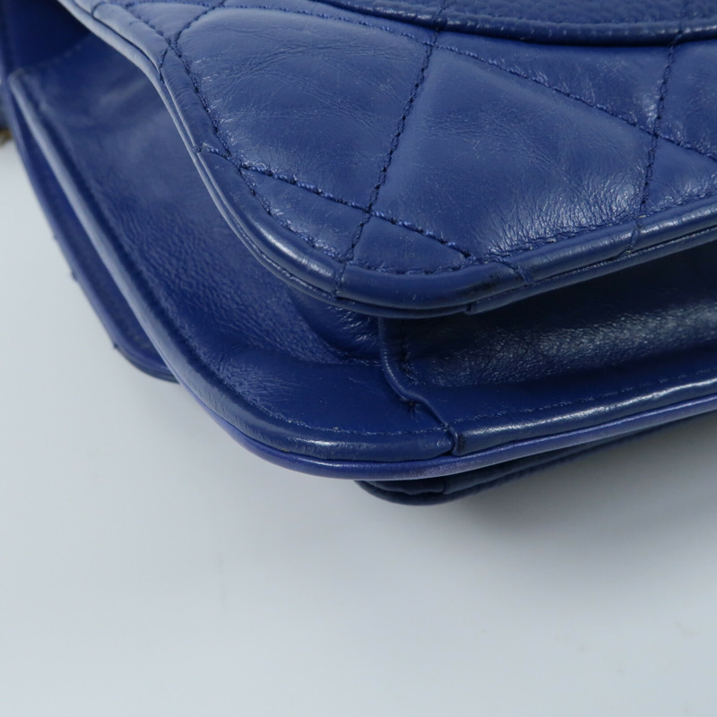 CHANEL 牛皮皮革2 Way Shoulder Bag金扣鏈帶手挽肩背兩用袋-8