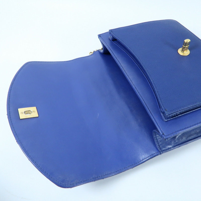 CHANEL 牛皮皮革2 Way Shoulder Bag金扣鏈帶手挽肩背兩用袋-11