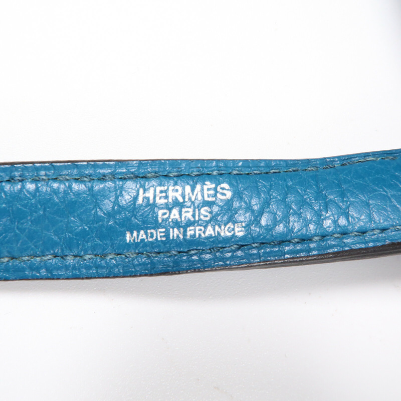 HERMES 【Hermes Fair】Clemence皮革Bolide 31銀扣手挽袋Bleu Izmir-16