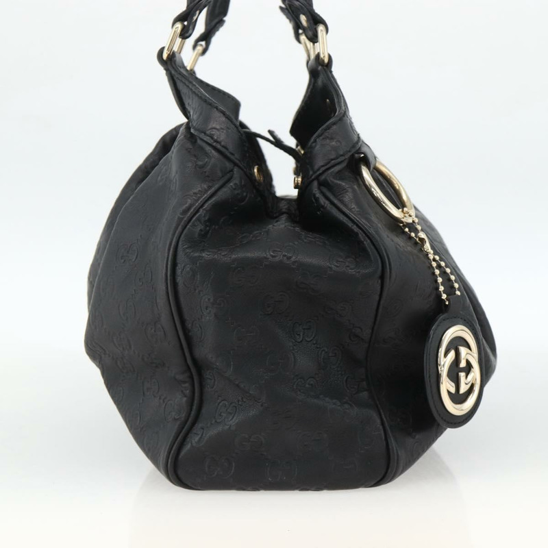 【日本直送】GUCCI GG帆布 Guccissima Sukey 手提包 皮革 黑色 金色 211944 正品 am11144A-2