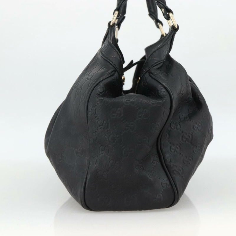 【日本直送】GUCCI GG帆布 Guccissima Sukey 手提包 皮革 黑色 金色 211944 正品 am11144A-3