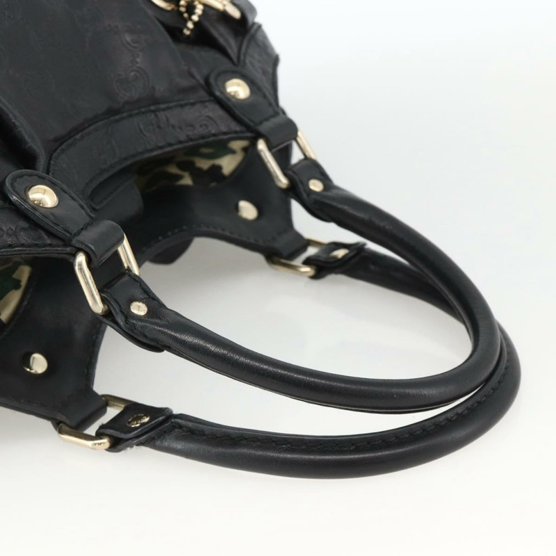 【日本直送】GUCCI GG帆布 Guccissima Sukey 手提包 皮革 黑色 金色 211944 正品 am11144A-6