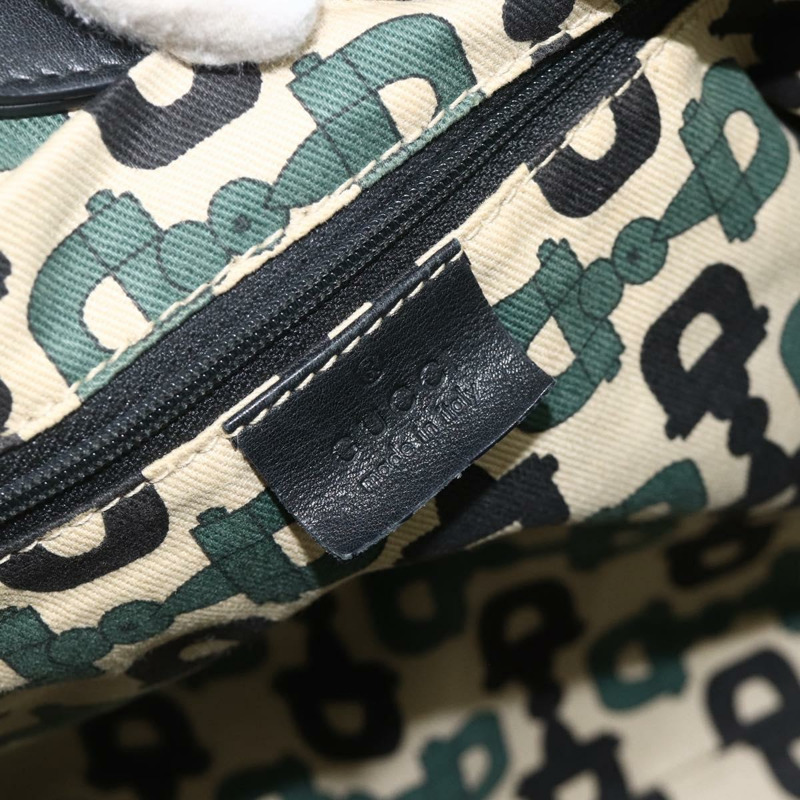 【日本直送】GUCCI GG帆布 Guccissima Sukey 手提包 皮革 黑色 金色 211944 正品 am11144A-16