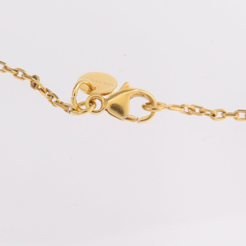 HERMES 金屬/皮革As De Coeu金扣耳環-4