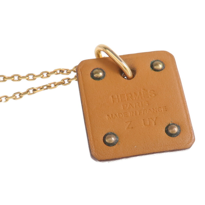 HERMES 金屬/皮革As De Coeu金扣耳環-6