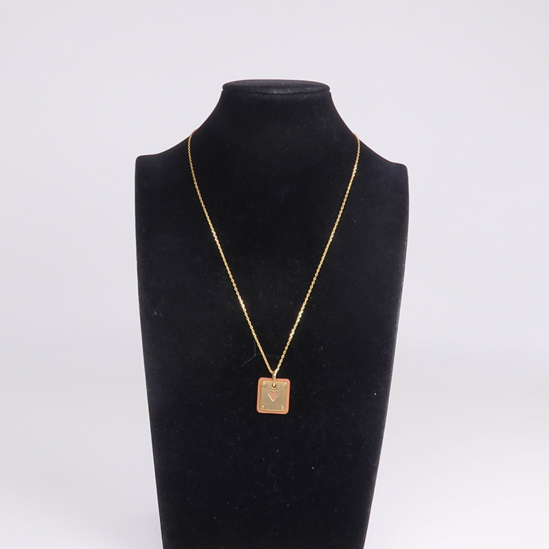 HERMES 金屬/皮革As De Coeu金扣耳環-7