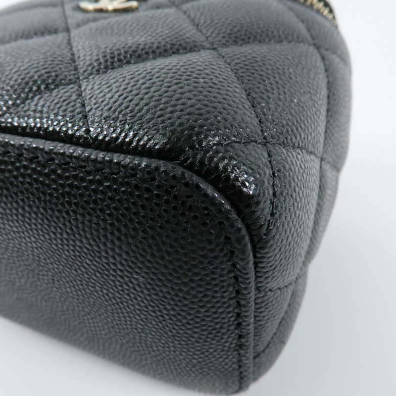 CHANEL 牛皮皮革Small Vanity Case金扣鏈帶肩背袋-8