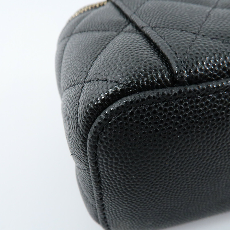 CHANEL 牛皮皮革Small Vanity Case金扣鏈帶肩背袋-9