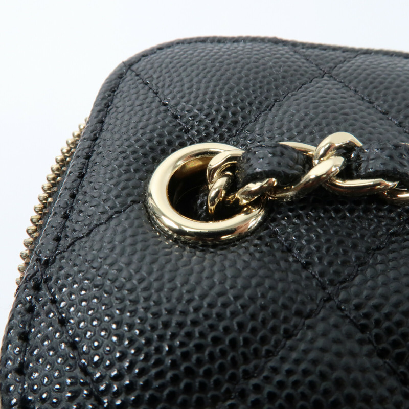 CHANEL 牛皮皮革Small Vanity Case金扣鏈帶肩背袋-13