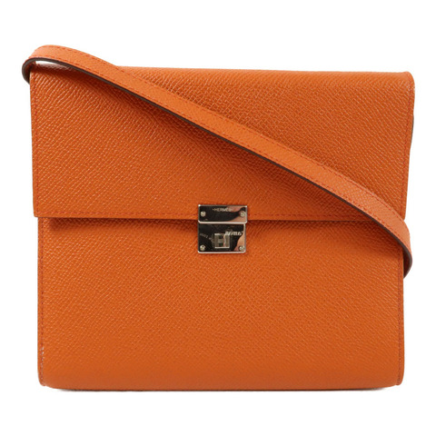 HERMES 【Hermes Fair】Epsom皮革Clic 16銀扣肩背袋Cuivre