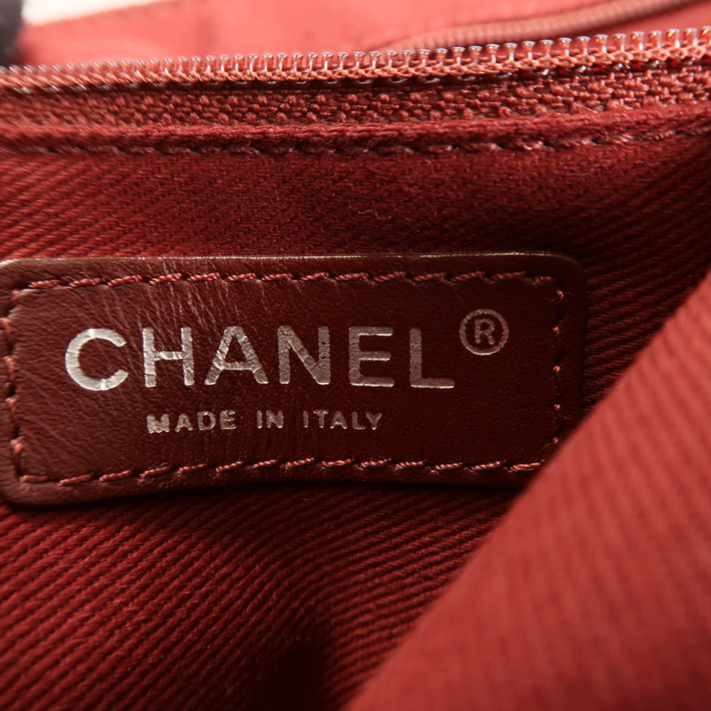 CHANEL 牛皮皮革Chain Shoulder銀扣鏈帶肩背袋-5