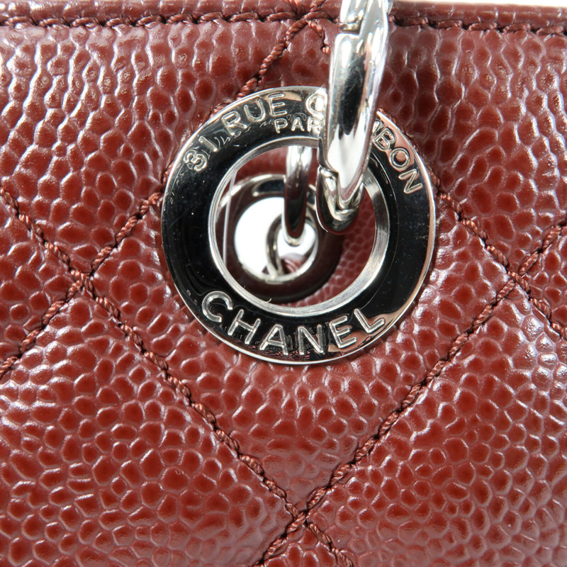 CHANEL 牛皮皮革PST Petite Shopping Tote Bag銀扣肩背袋-6
